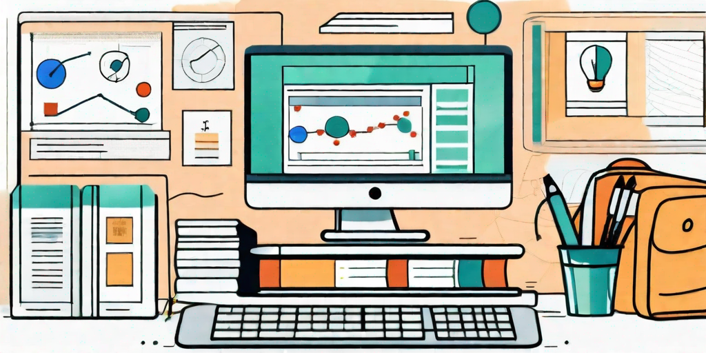 A computer screen displaying various project management tools and charts