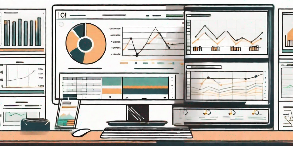 A computer screen displaying a project management software interface with different sections for sales tracking