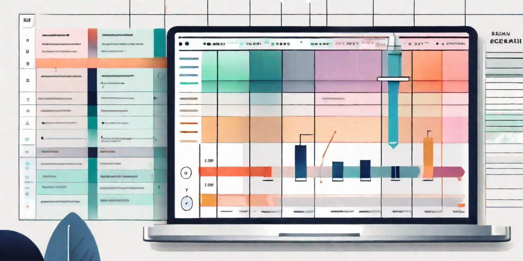 A detailed gantt chart with various color-coded task bars