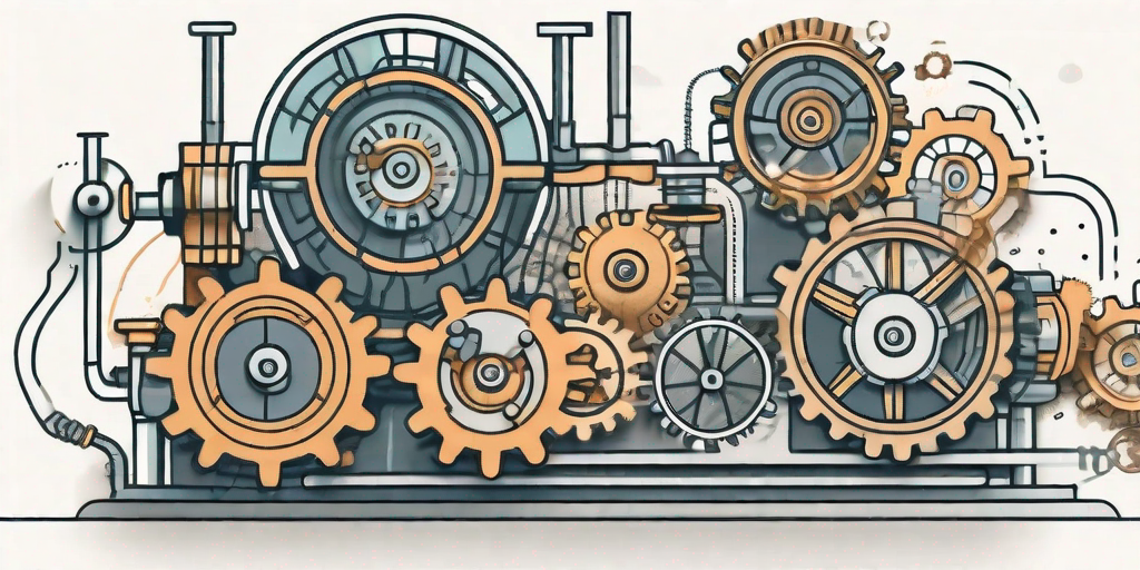 A well-oiled machine with various interconnected gears and cogs