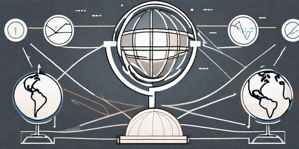 A globe with various points marked