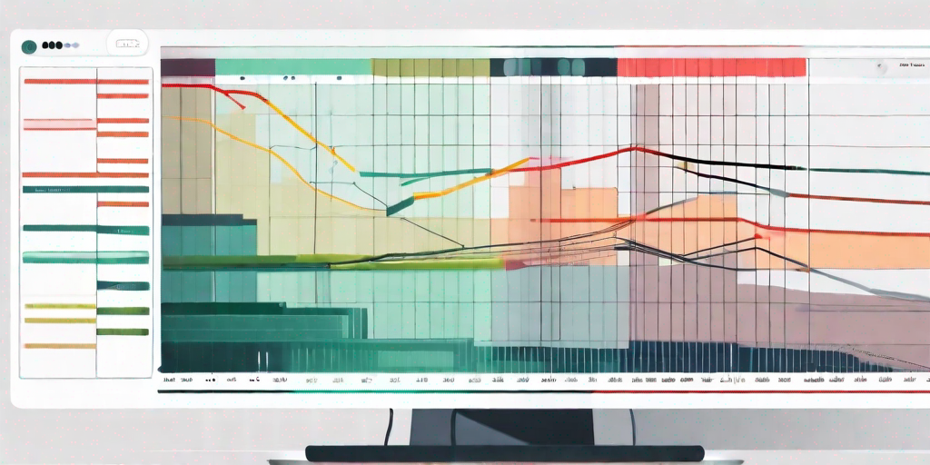 An interactive gantt chart displayed on a computer screen