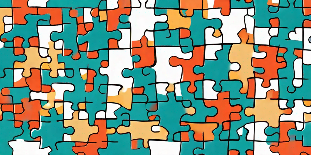 A variety of different colored puzzle pieces