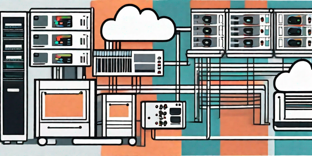 Various it equipment like servers