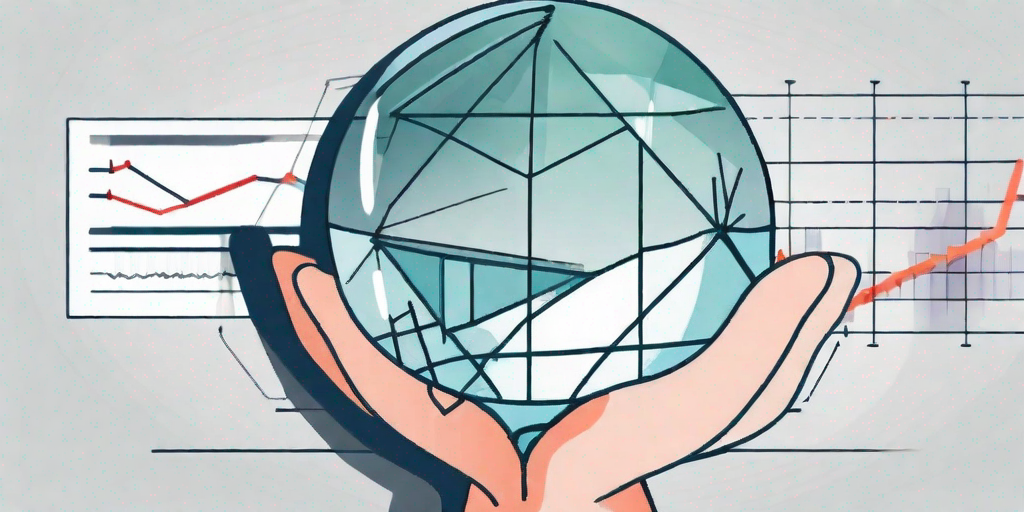 A crystal ball reflecting various project management tools such as charts