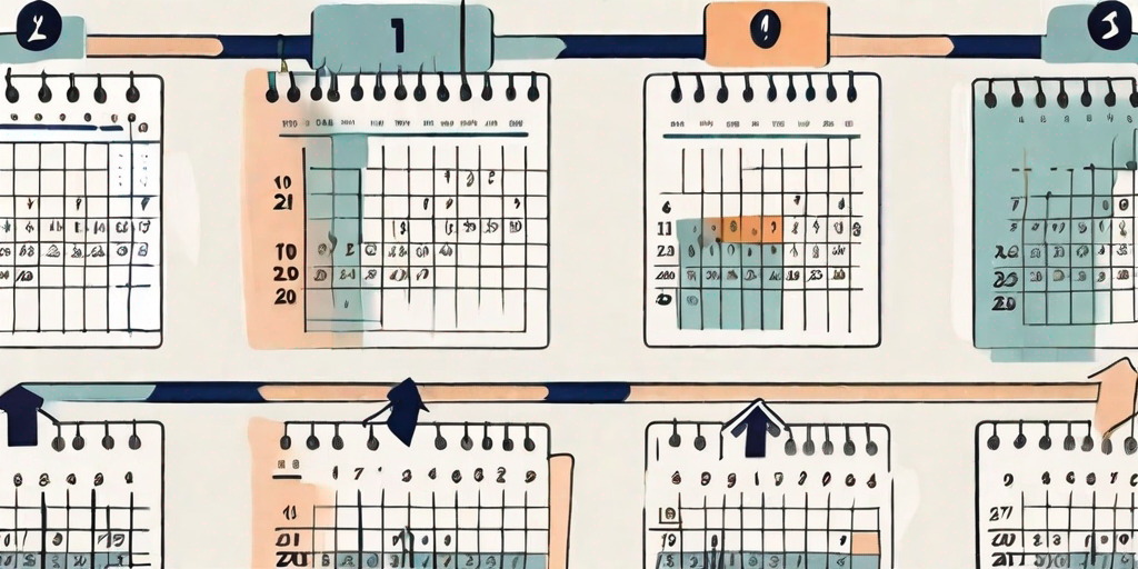 A calendar with various tasks marked on specific dates