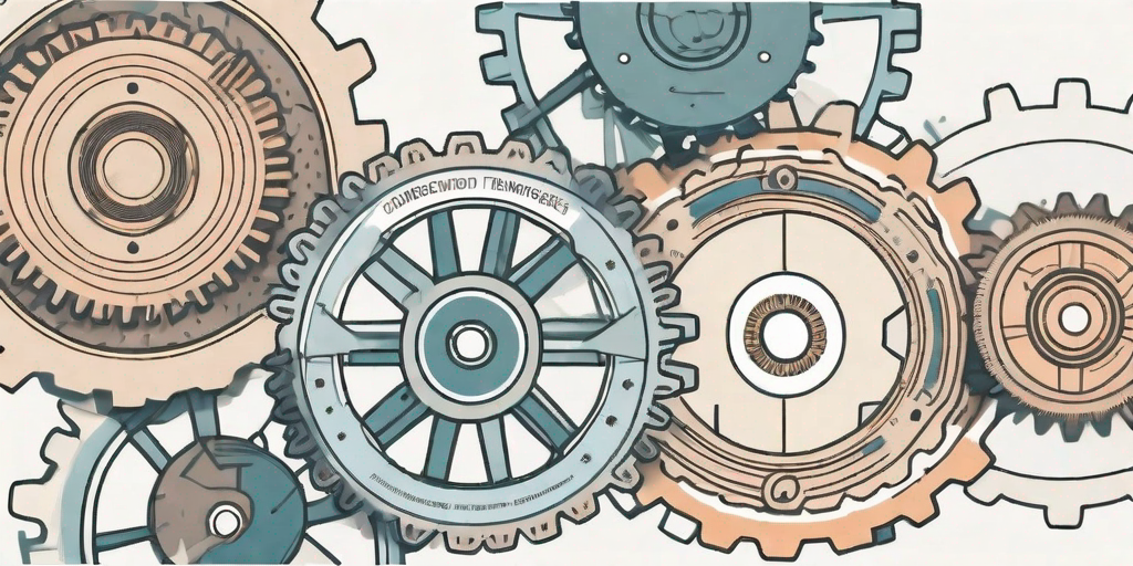 A set of interconnected gears