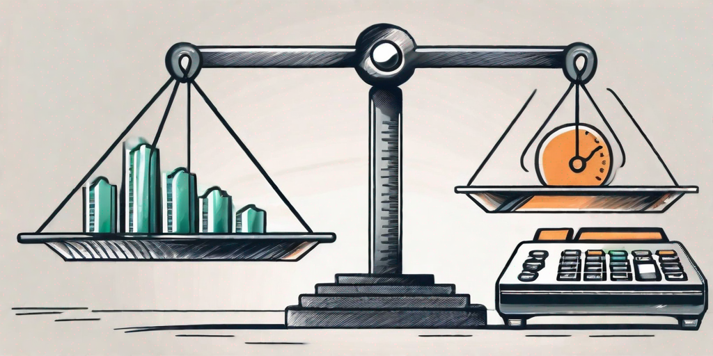 Various resources on a balance scale