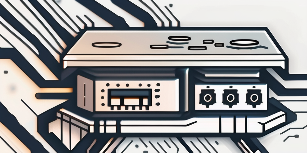 A spike piercing through a computer chip or software icon