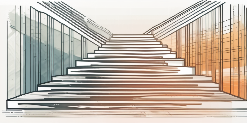 A rising staircase made of code snippets