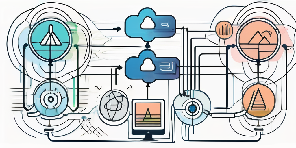 Various iconic symbols representing popular software development methodologies such as agile