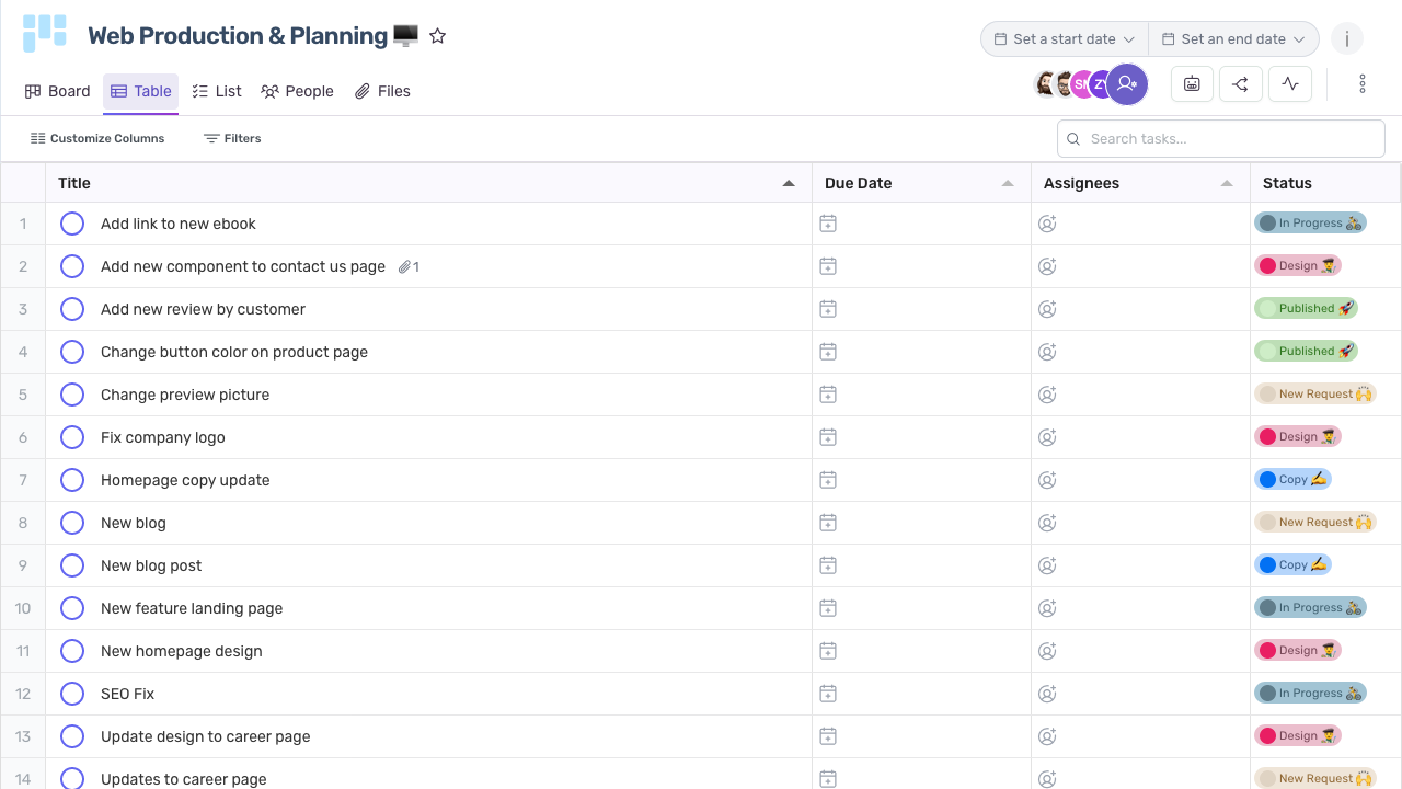 Web Production Project Template